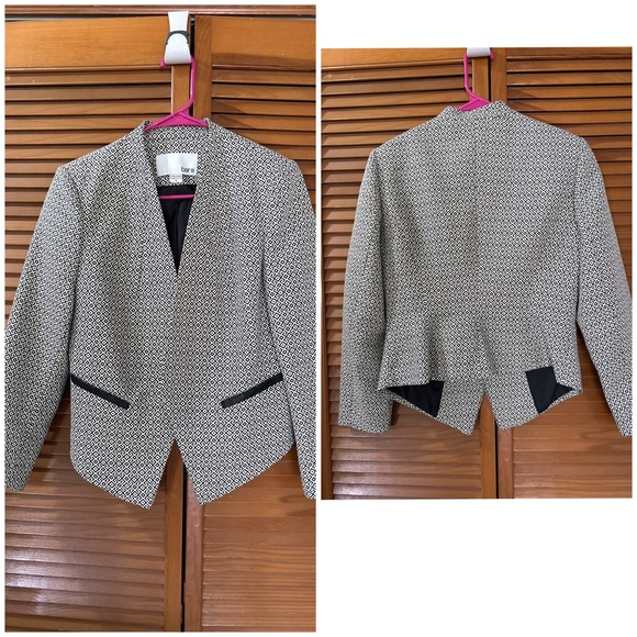 Bar III open front geometric print blazer - Picture 2 of 7